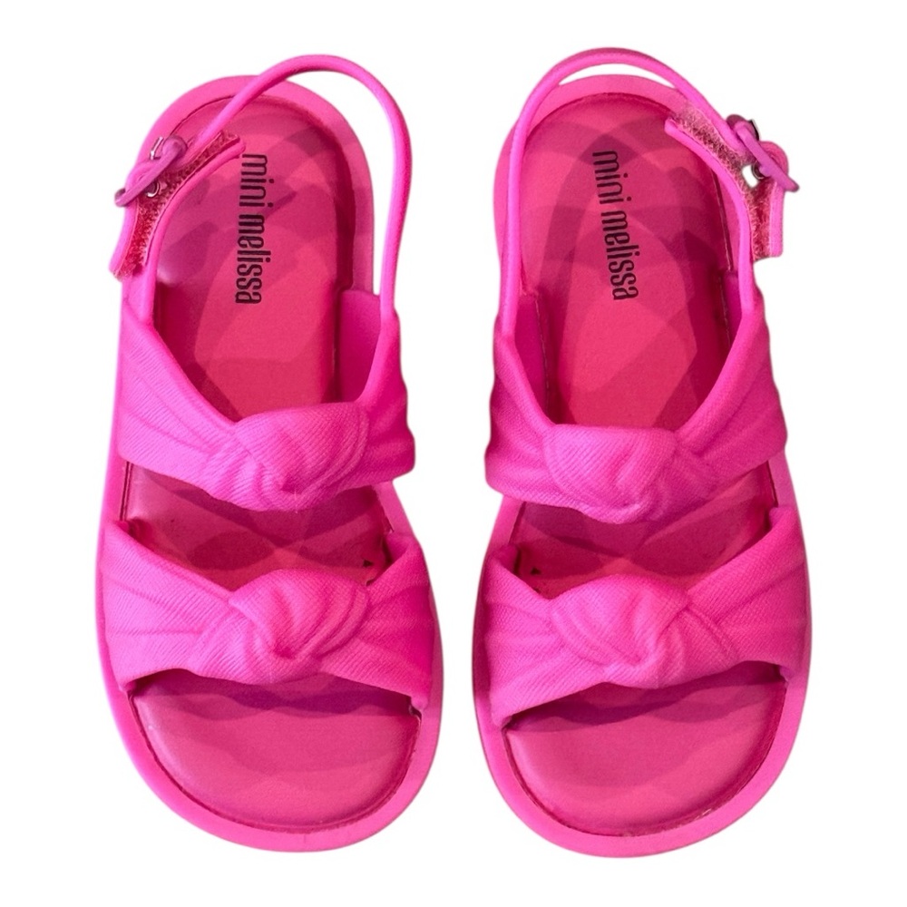 Mini Melissa Pink Velvet sandals